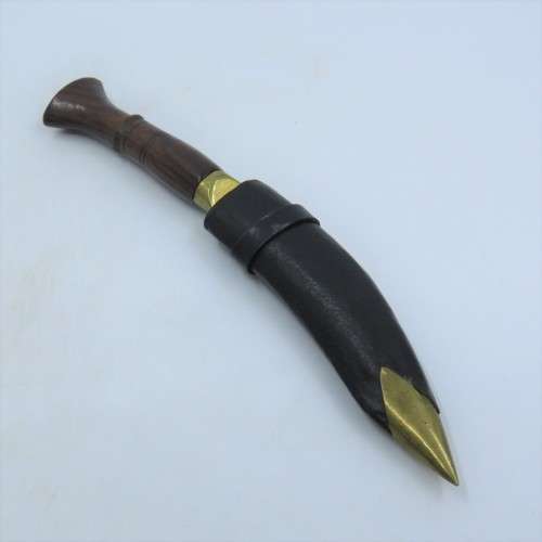 Miniature brass Kukri knife with sheath