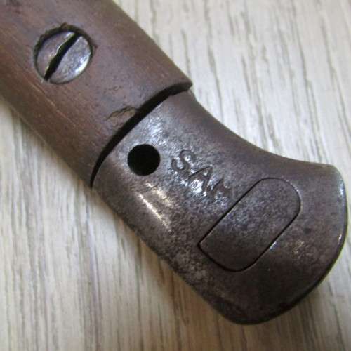 Chapman 1907 Pattern 303 bayonet - 1923 SA Police issue - chromed with sheath - rare maker