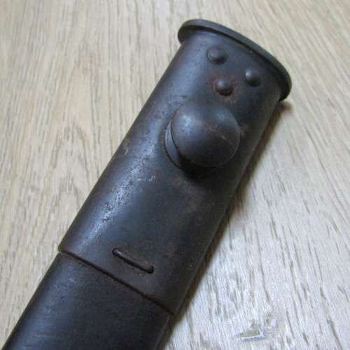 Chapman 1907 Pattern 303 bayonet - 1923 SA Police issue - chromed with sheath - rare maker