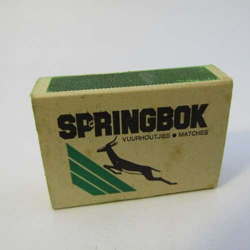 Set of 13vintage Springbok Rugby series safety matchboxes - empty