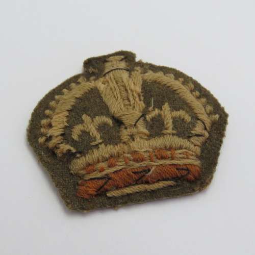 WW2 cloth crown badge - Royal Army