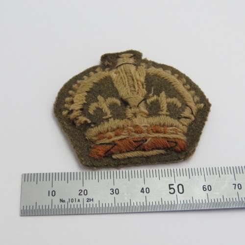 WW2 cloth crown badge - Royal Army