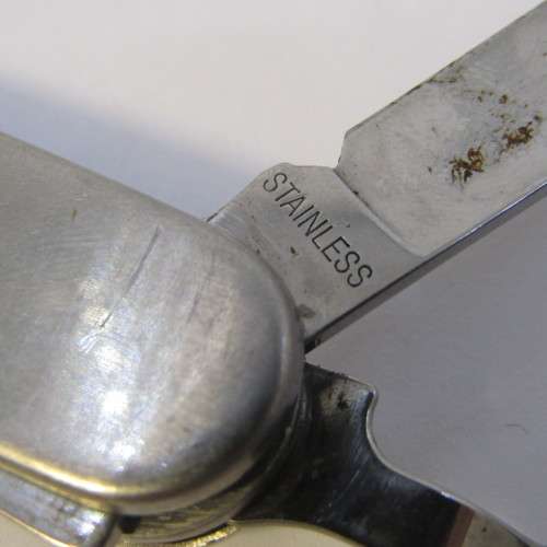 Stainless steel pocket knife with fork and spoon - Hobo knife