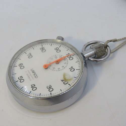 Vintage Lanco Mechanical stopwatch - Working - Melting damage to lens