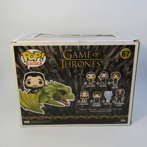 Funko POP Rides # 67 Game of Thrones Jon Snow and Rhaegal figurine in box