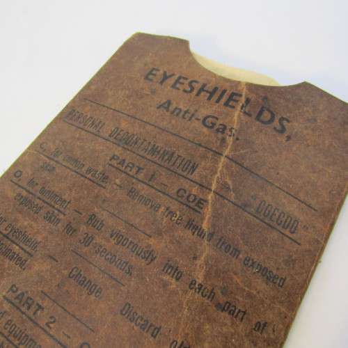 1942 WW2 Anti Gas Eye shields in packaging