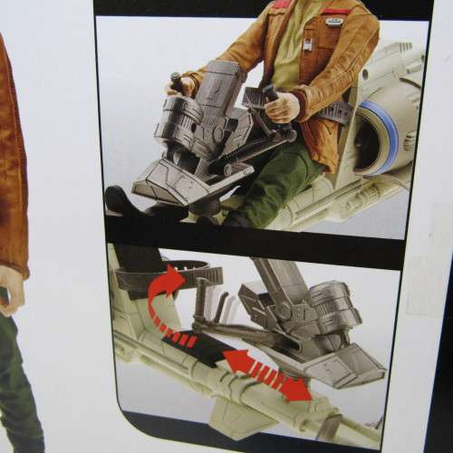 Hasbro Star Wars Speeder bike and Poe Dameron figurine - 12inch - in box