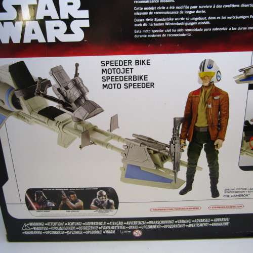 Hasbro Star Wars Speeder bike and Poe Dameron figurine - 12inch - in box