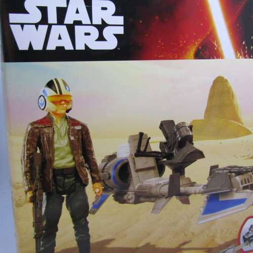 Hasbro Star Wars Speeder bike and Poe Dameron figurine - 12inch - in box