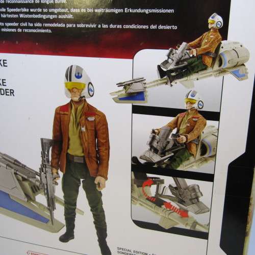 Hasbro Star Wars Speeder bike and Poe Dameron figurine - 12inch - in box