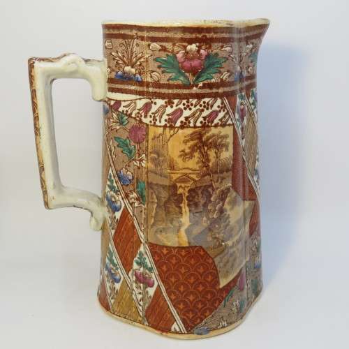Antique transferware water mug - Very early example