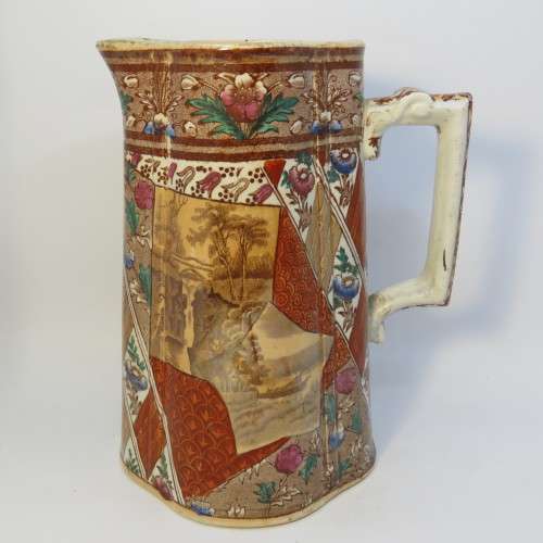 Antique transferware water mug - Very early example