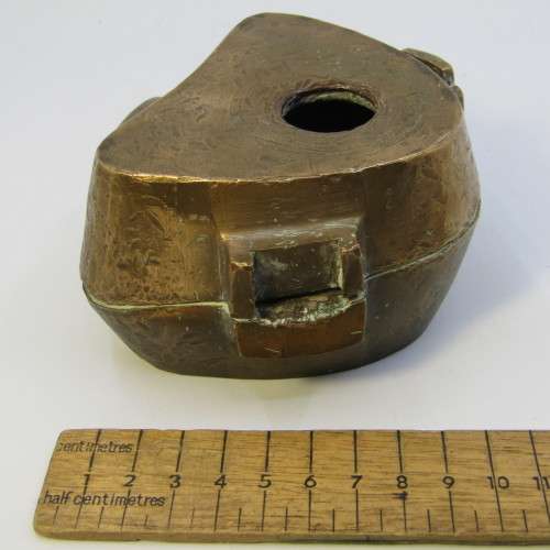 Antique brass mold for false teeth