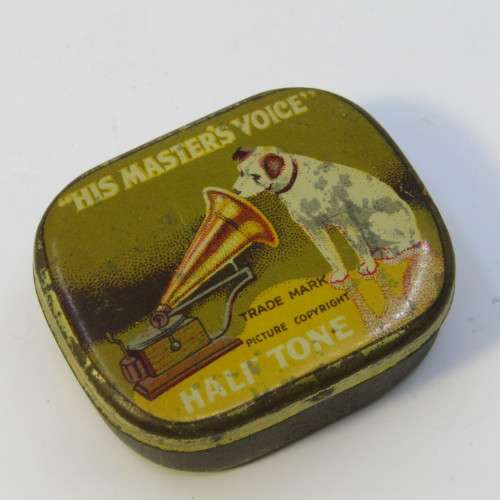 Box of His Masters Voice gramophone needles - still full
