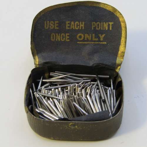 Box of His Masters Voice gramophone needles - still full