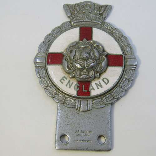 Vintage England car hood badge