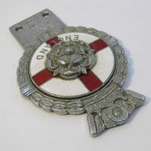 Vintage England car hood badge
