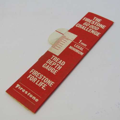 Vintage Firestone 60000 mile challenge - thread depth gauge