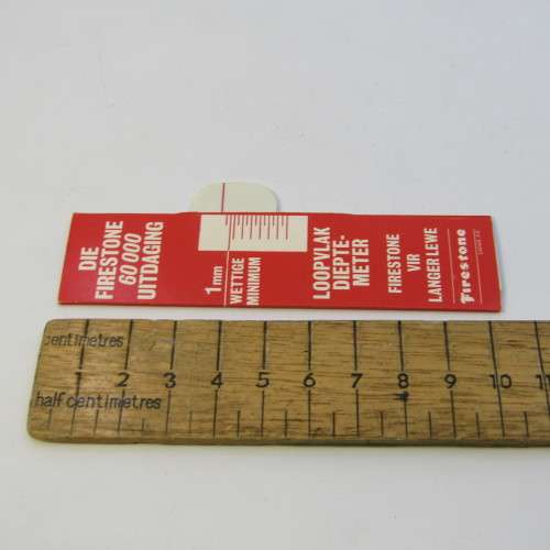 Vintage Firestone 60000 mile challenge - thread depth gauge