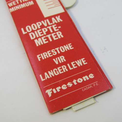 Vintage Firestone 60000 mile challenge - thread depth gauge