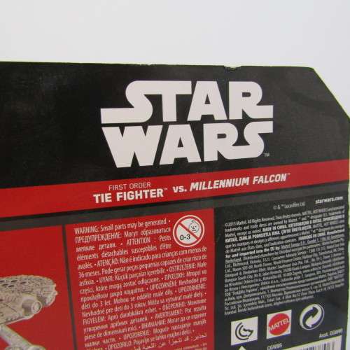 Hot Wheels Star Wars Tie Fighter vs Millennium Falcon set