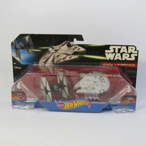 Hot Wheels Star Wars Tie Fighter vs Millennium Falcon set