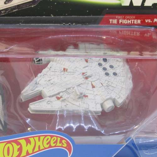Hot Wheels Star Wars Tie Fighter vs Millennium Falcon set