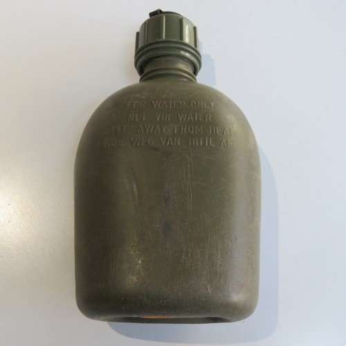 SADF webbing belt with water bottle and ammo pouches - Belt length 111 cm