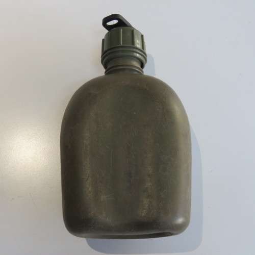 SADF webbing belt with water bottle and ammo pouches - Belt length 111 cm