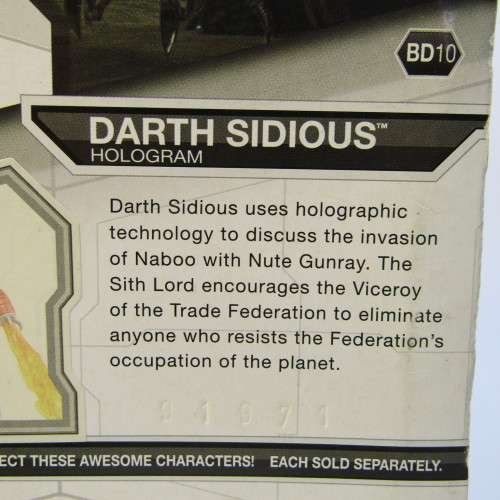 Star Wars Legacy Collection Darth Sidious hologram figurine