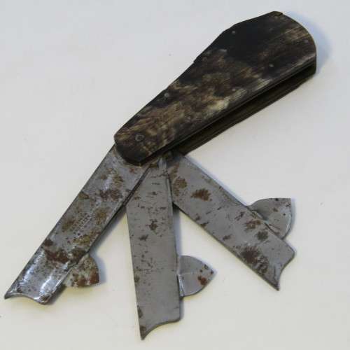 Original 19th Century Fleam bleeder - blood letting knife Harrison Brothers and Howson blades