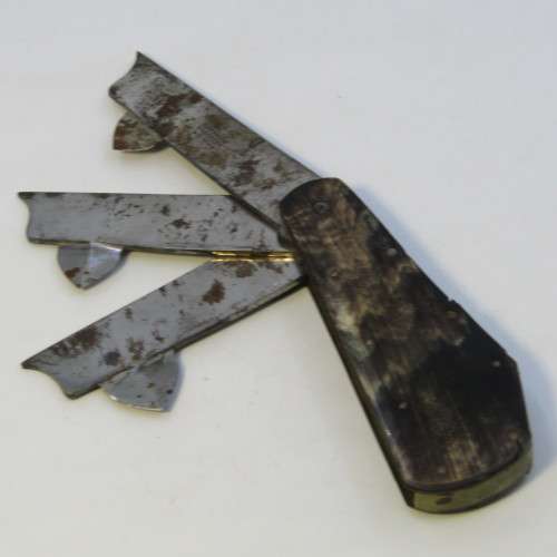 Original 19th Century Fleam bleeder - blood letting knife Harrison Brothers and Howson blades