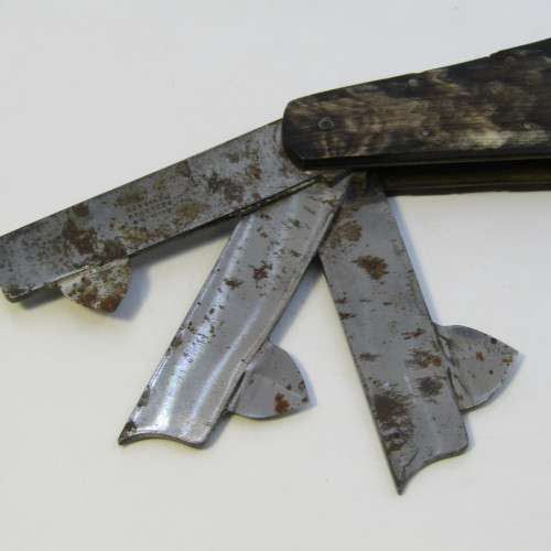 Original 19th Century Fleam bleeder - blood letting knife Harrison Brothers and Howson blades