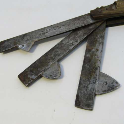 Original 19th Century Fleam bleeder - blood letting knife William Nicholson  blades inscribed AJC Bo