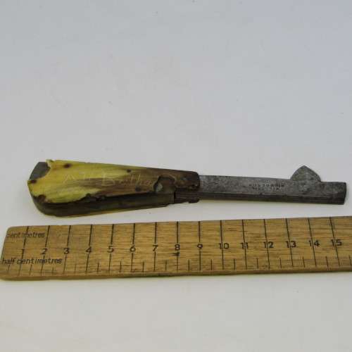 Original 19th Century Fleam bleeder - blood letting knife William Nicholson  blades inscribed AJC Bo