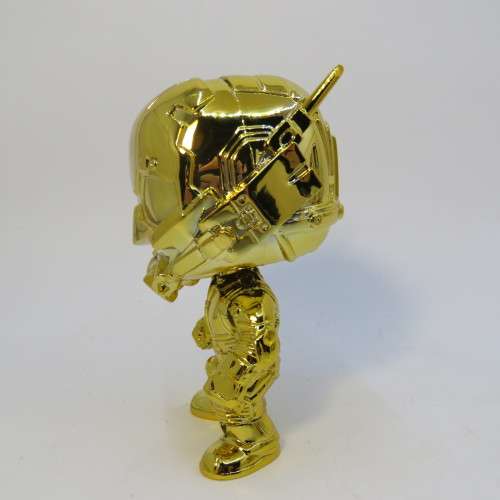 Funko Pop Marvel Studios #384 Ant-Man Gold Chrome edition bobble-head figure in box