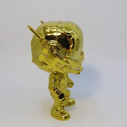 Funko Pop Marvel Studios #384 Ant-Man Gold Chrome edition bobble-head figure in box