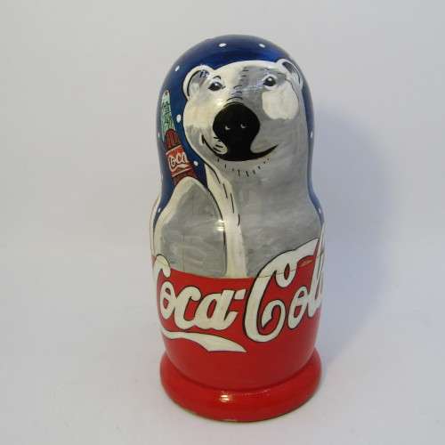 Vintage Coca-Cola polar bear nesting doll