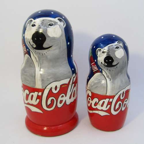 Vintage Coca-Cola polar bear nesting doll