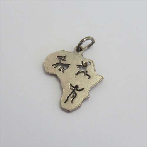 Silver charm map of Africa