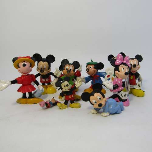 Lot of Walt Disney Mickey mouse figurines - some vintage