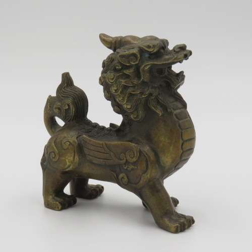 Brass Chinese Foo dog figurine