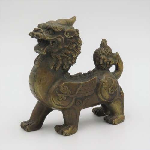 Brass Chinese Foo dog figurine