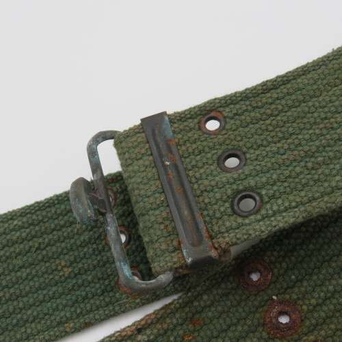 Green US Army webbing belt - Length 101 cm