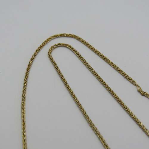 Top quality yellow and white gold 9kt necklace with flower pendant - Weight 5,9 g - Length 46 cm