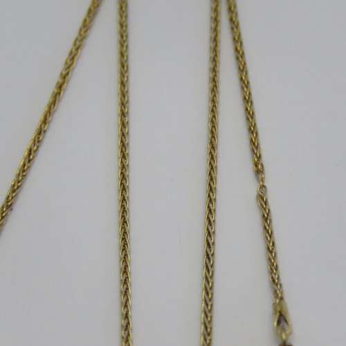 Top quality yellow and white gold 9kt necklace with flower pendant - Weight 5,9 g - Length 46 cm