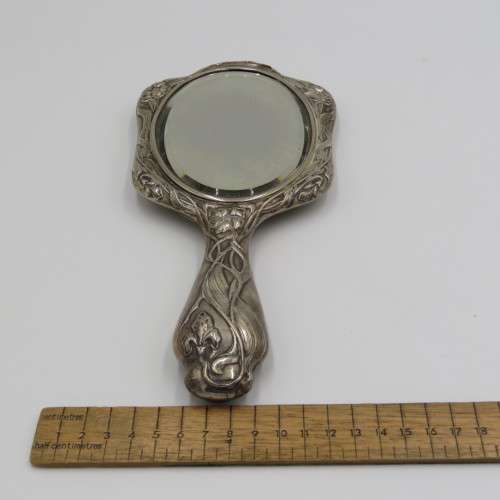 Sterling silver Chester 1906 handheld mirror - 419,6 g