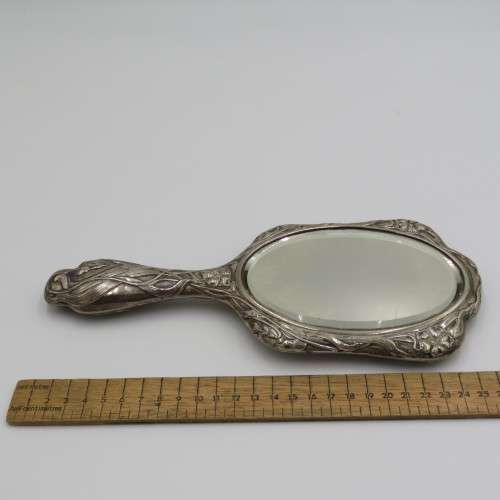 Sterling silver Chester 1906 handheld mirror - 419,6 g