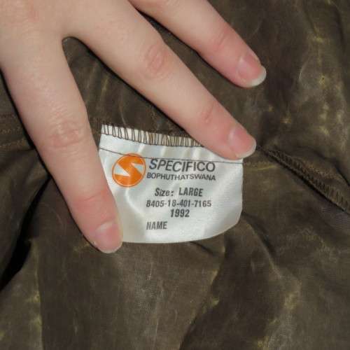 SADF Nutria rain coat - Size Large - Sizes in description