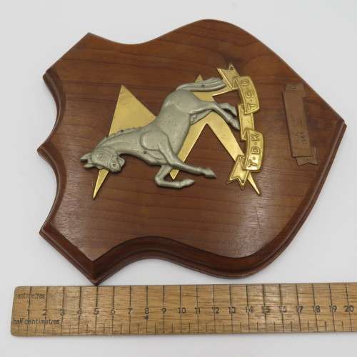 SADF Technical Service Corps plaque awarded to HA Smit